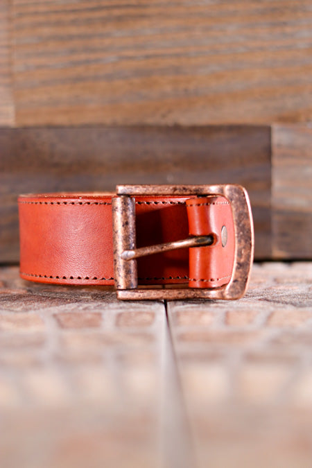 NO.18 | "GOLDEN BROWN" MEN'S LEATHER BELT
