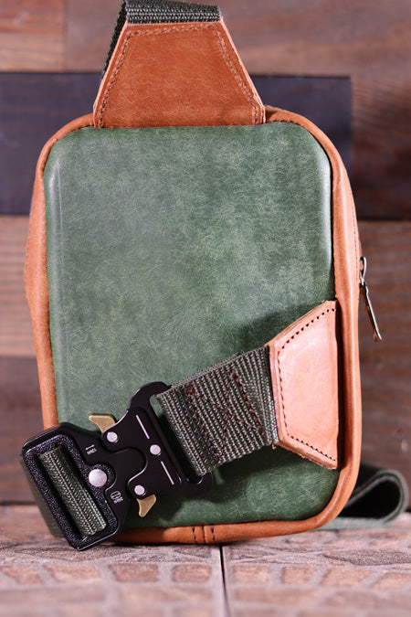 NO .78 | CROSSBODY BAG "GREEN & BROWN"