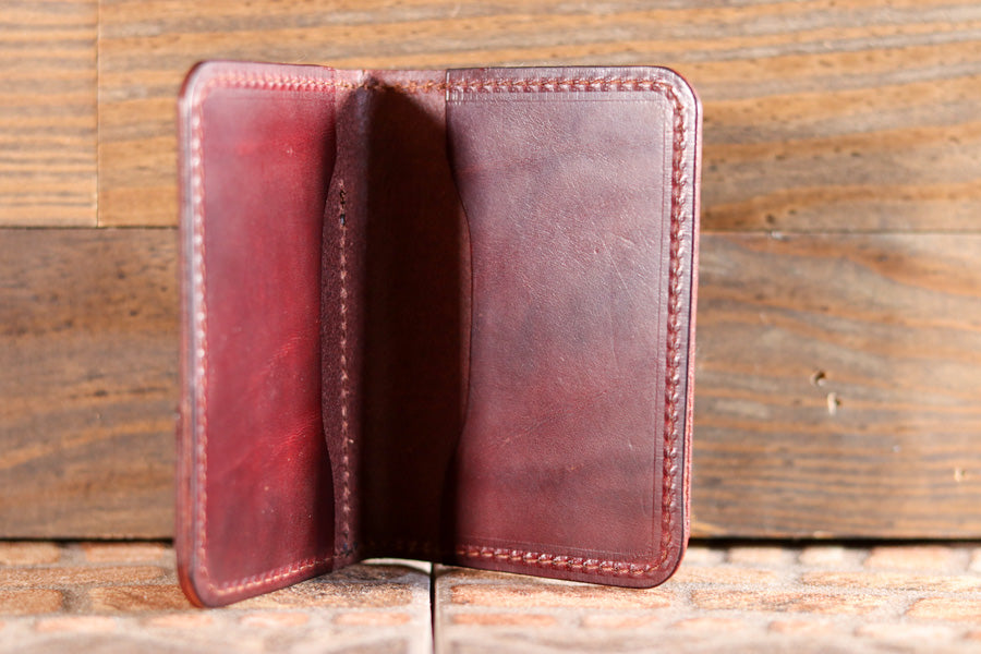 NO.66 | "BURGUNDY" MINIMALIST WALLET